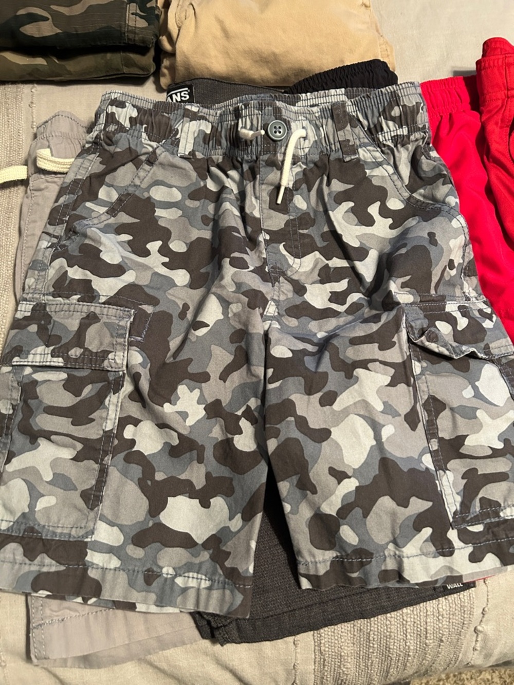 Old Navy Kids Shorts Lot - Red, Black, Gray, Tan, Camo gap Reebok vans 10/12 - Picture 9 of 16